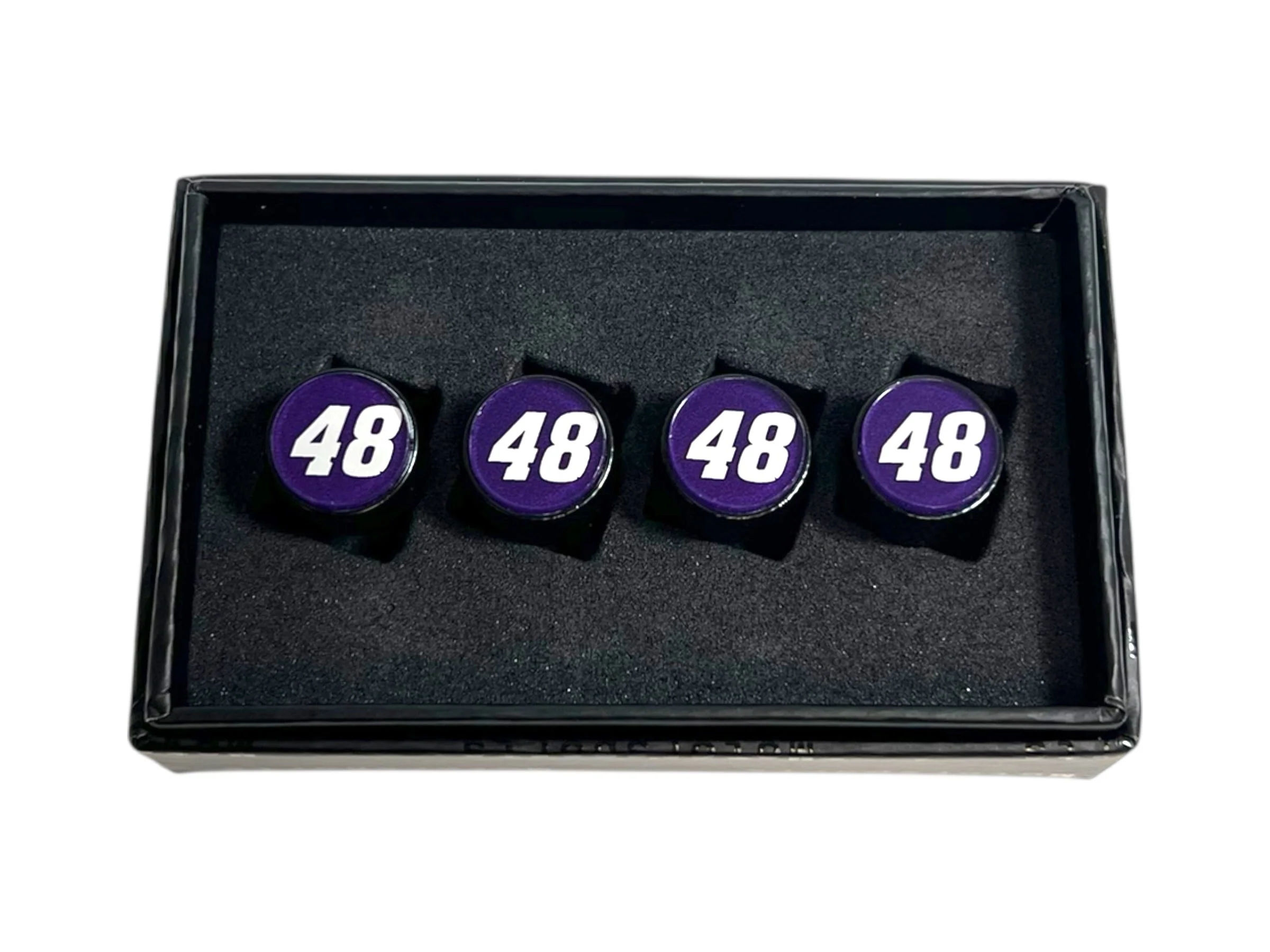 Alex Bowman #48 Ally Black Knurled Valve Stem Caps - Image 2