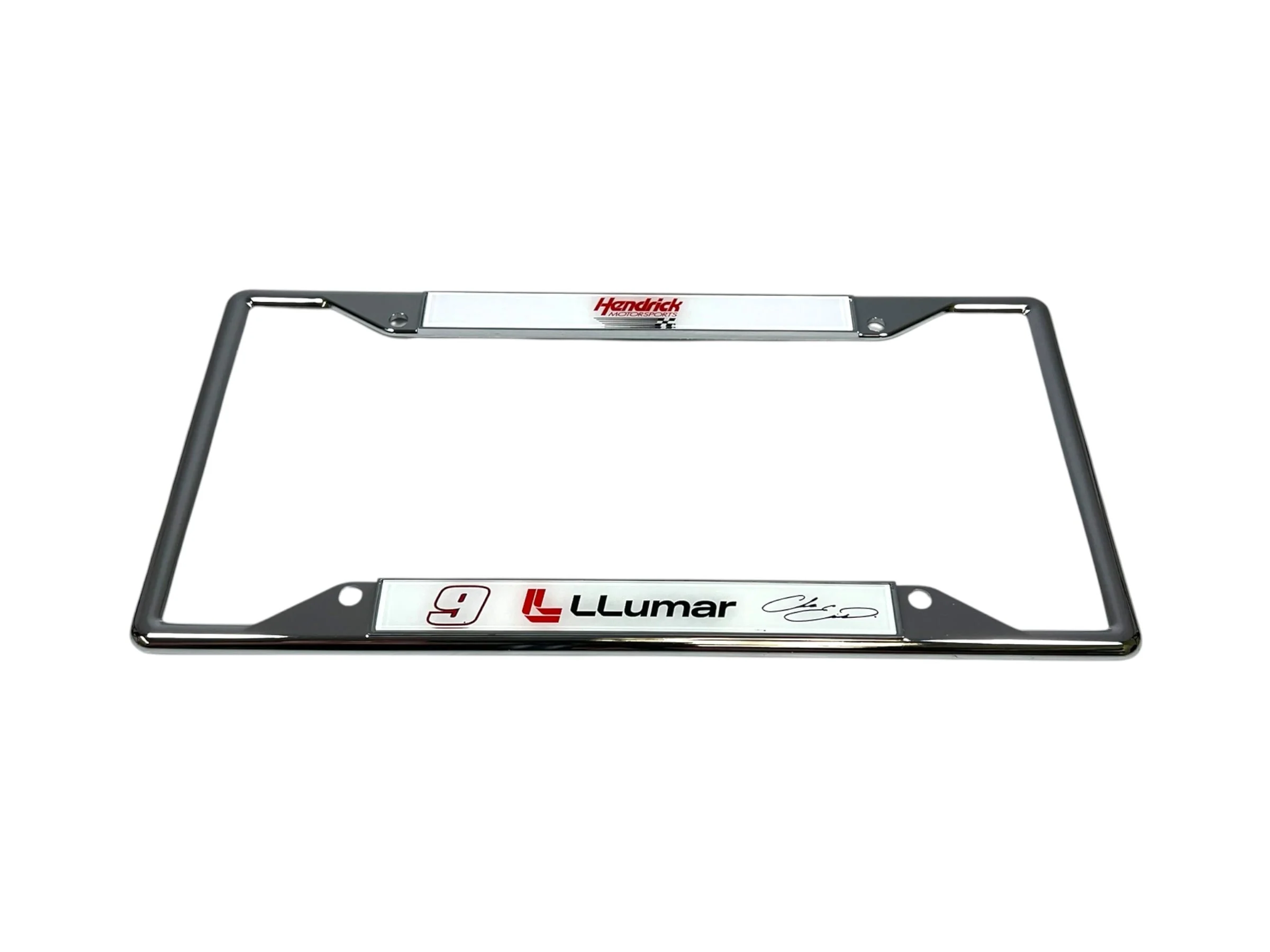 Chase Elliott #9 LLumar Chrome License Plate Frame - Image 2