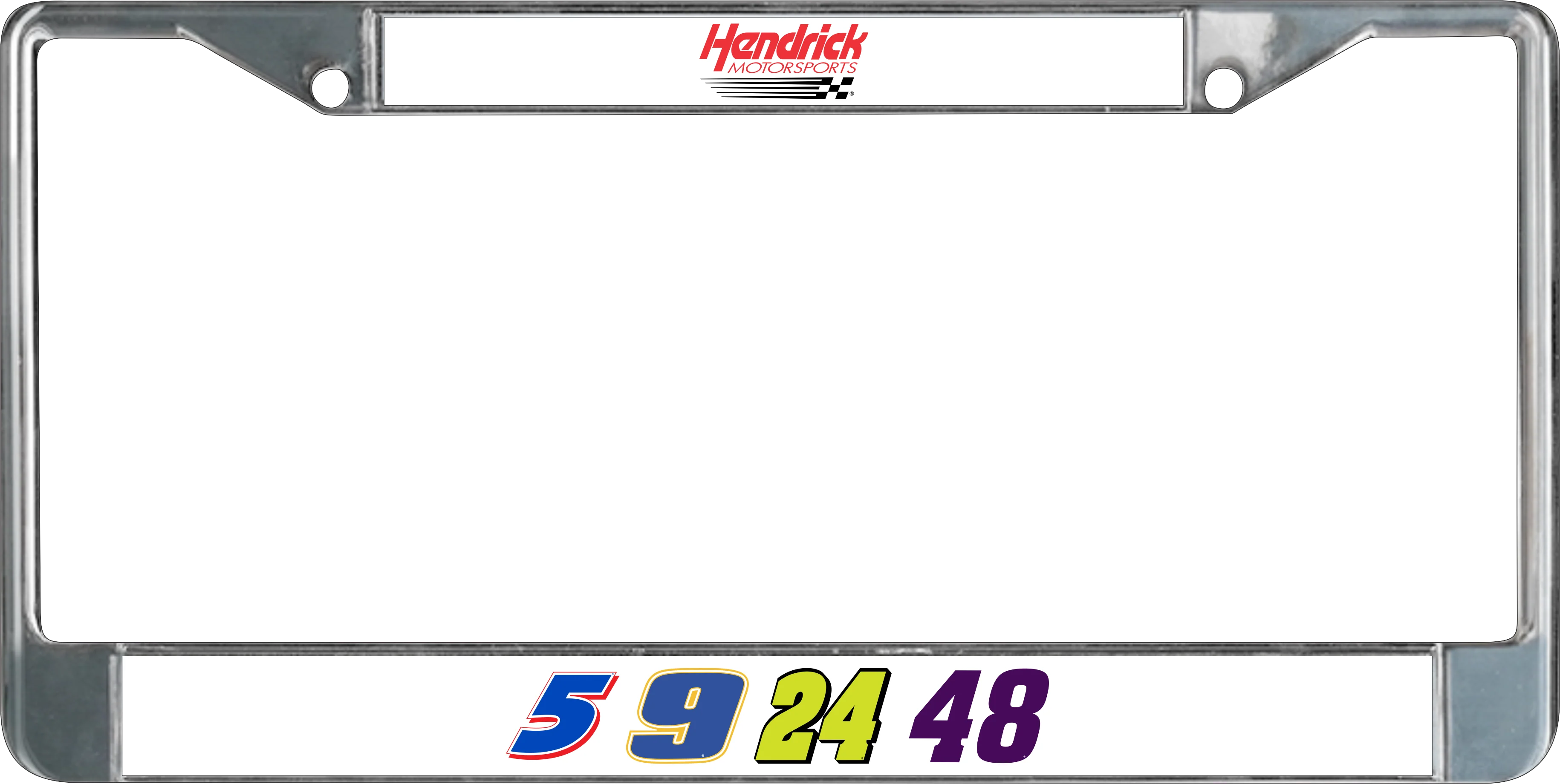 Hendrick Motorsports Team Numbers Chrome License Plate Frame - Image 5