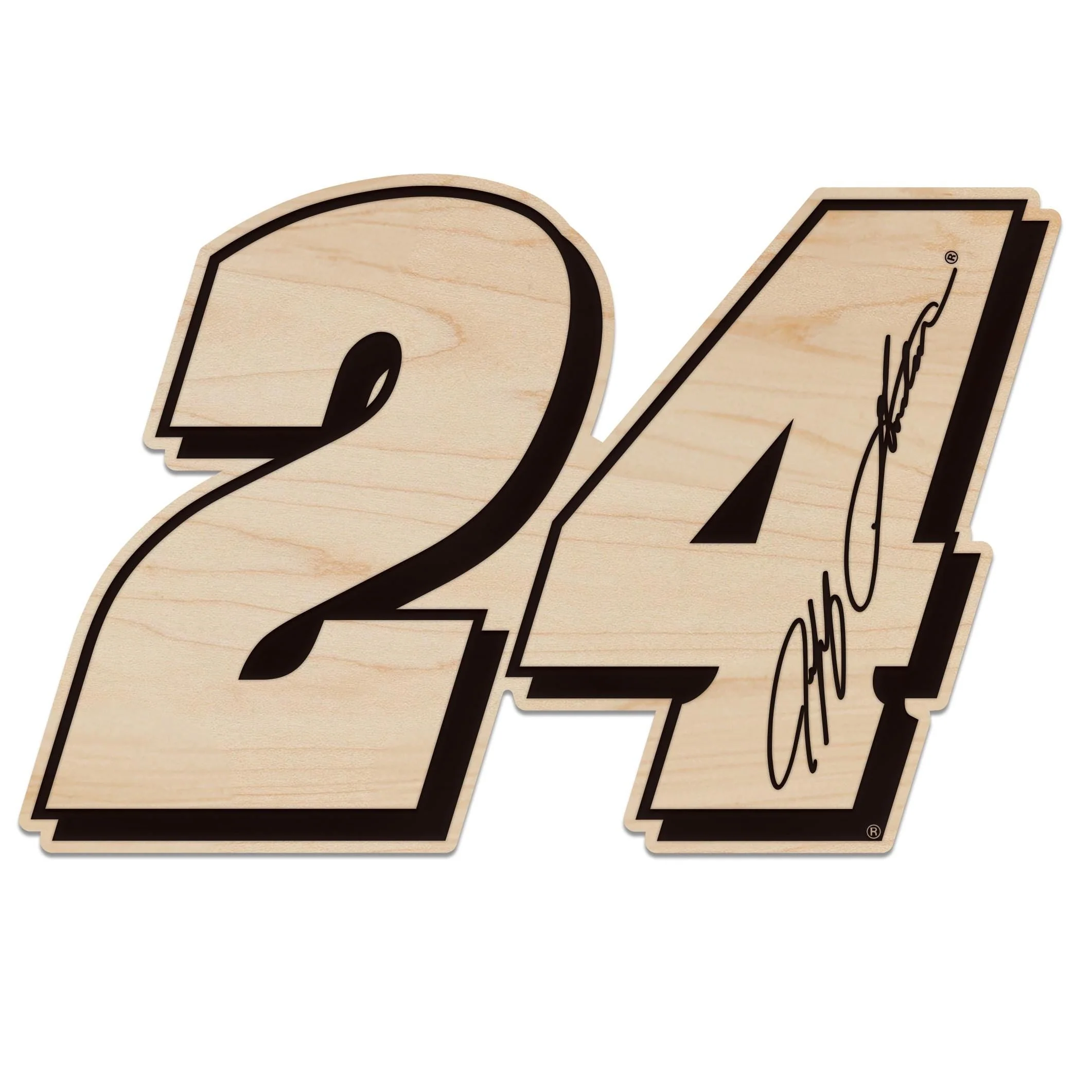 Jeff Gordon #24 Wooden Magnet - Image 2