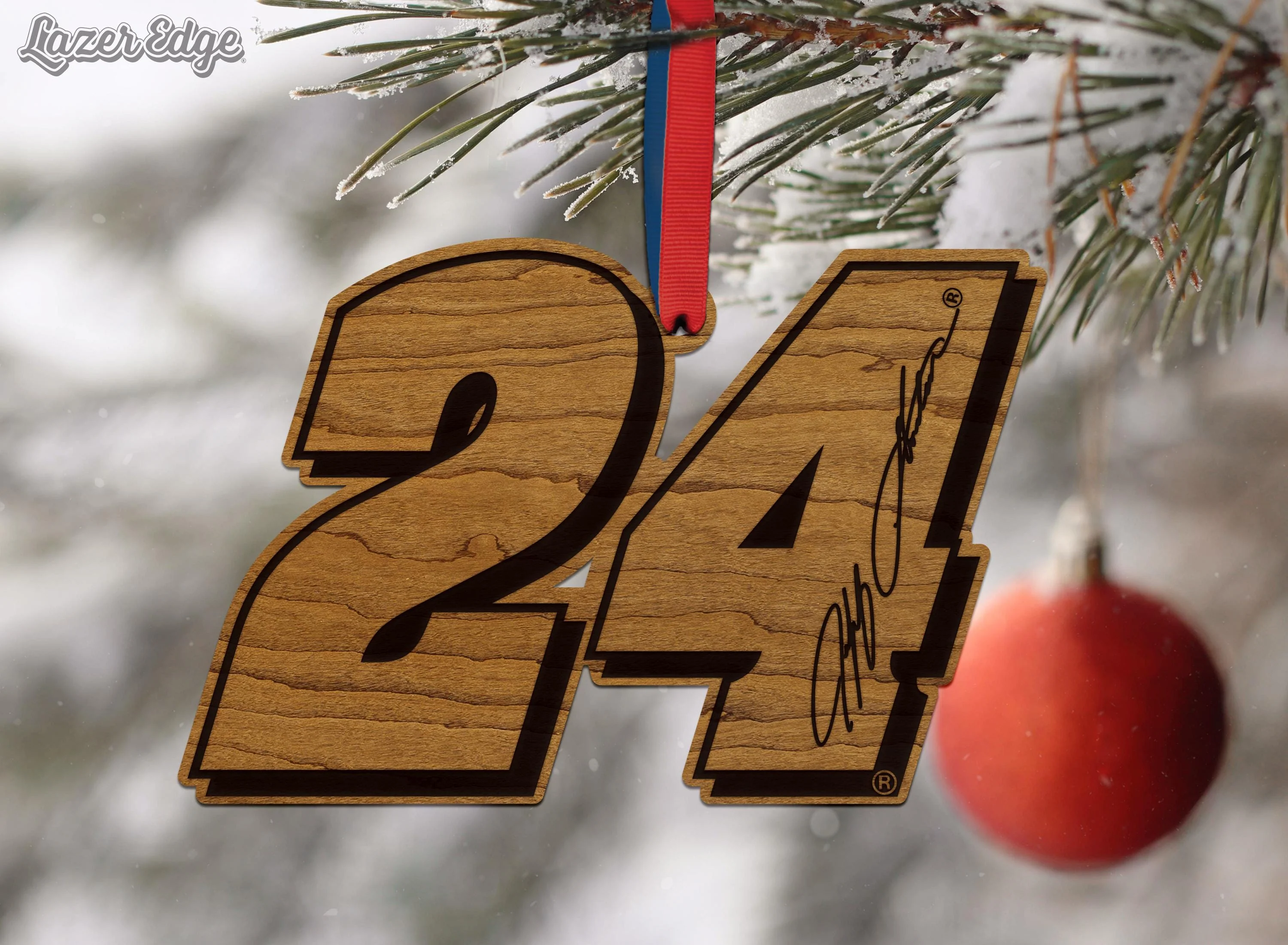 Jeff Gordon #24 Wooden Ornament - Image 3