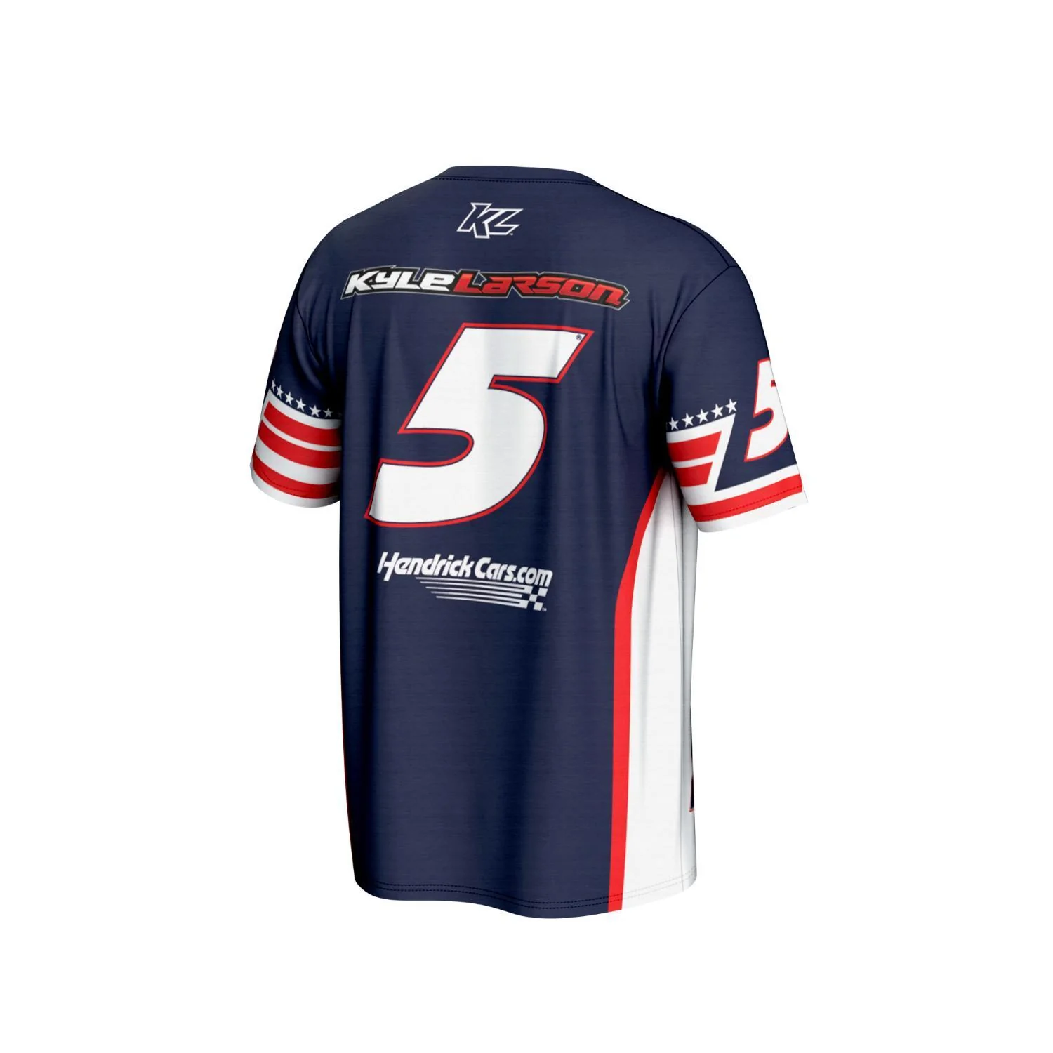 Kyle Larson #5 HendrickCars.com Patriotic Sublimated T-shirt - Image 3