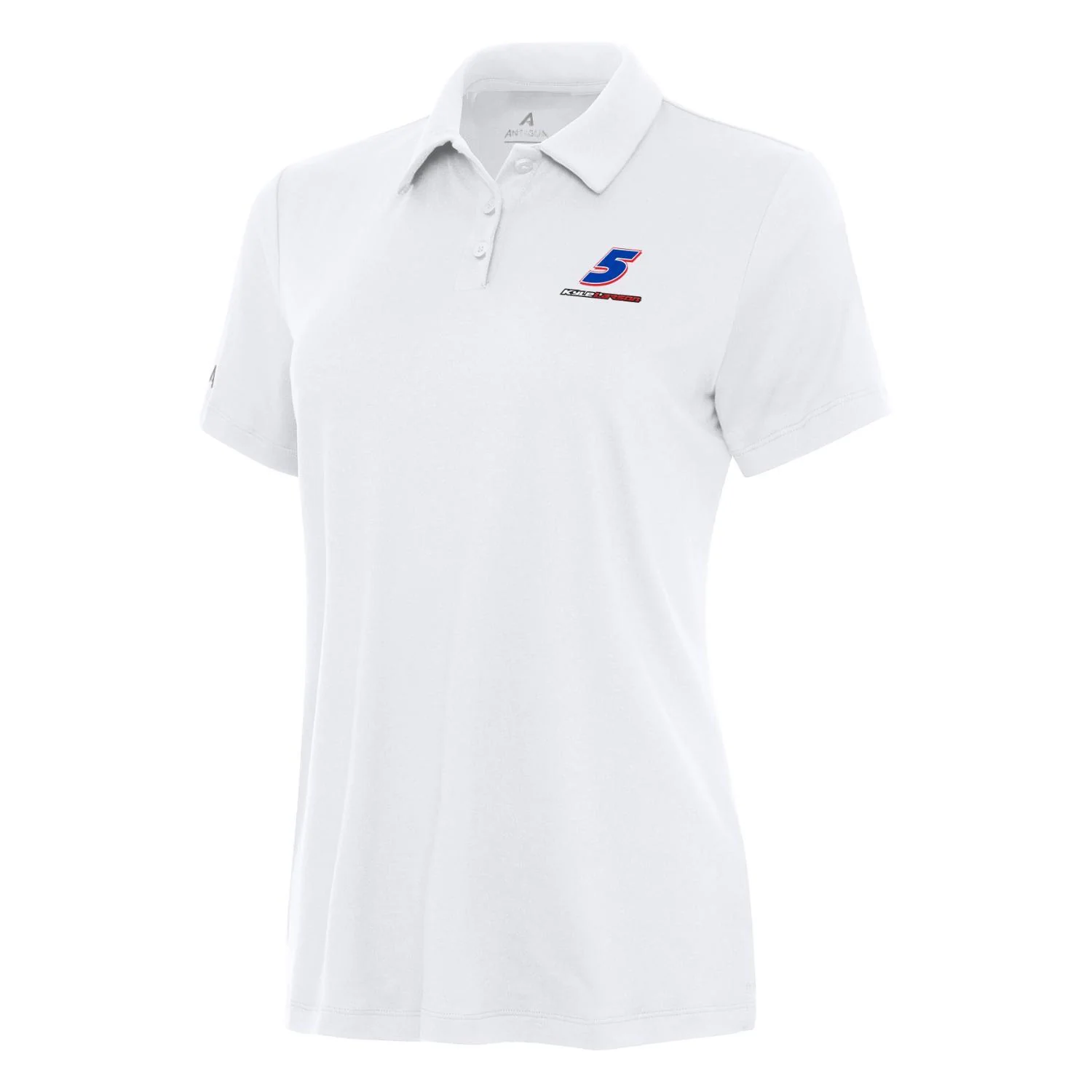 Kyle Larson #5 Women's Reprocess Polo - White