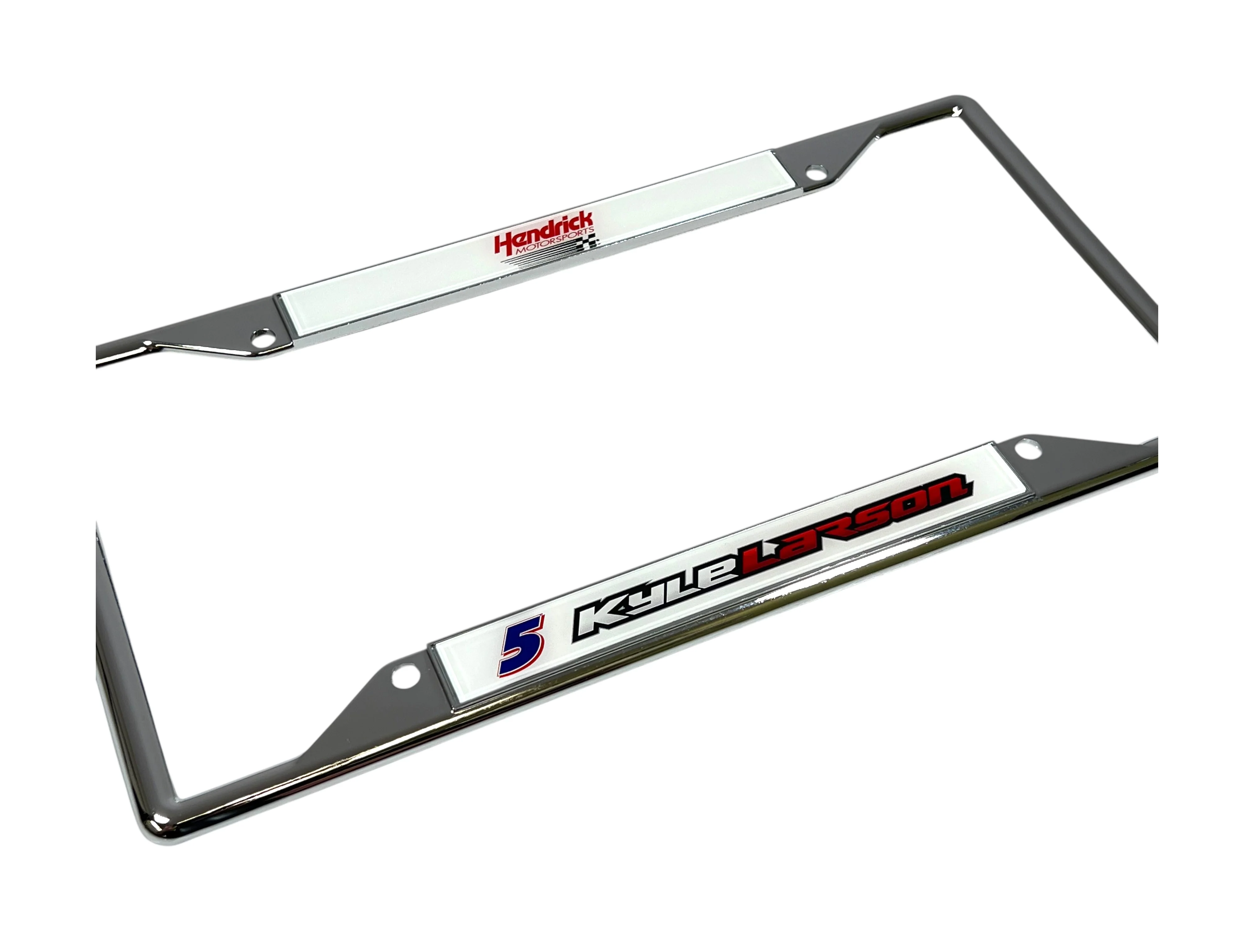Kyle Larson #5 HendrickCars.com Chrome License Plate Frame - Image 3