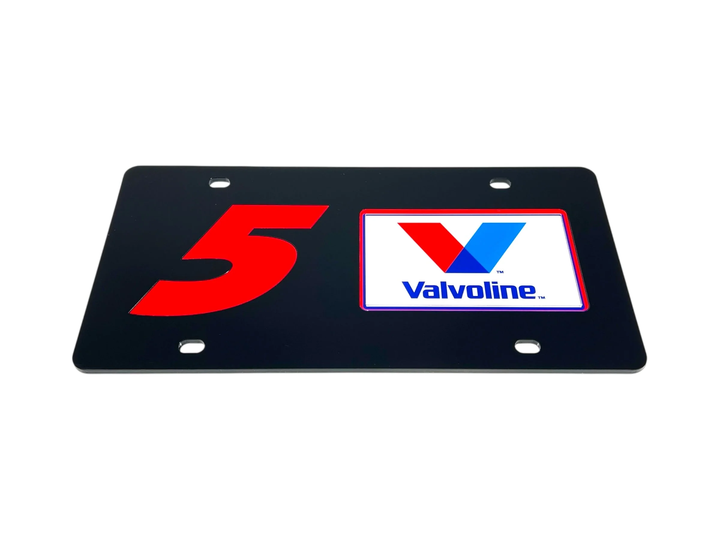 Kyle Larson #5 Valvoline Acrylic License Plate - Image 2