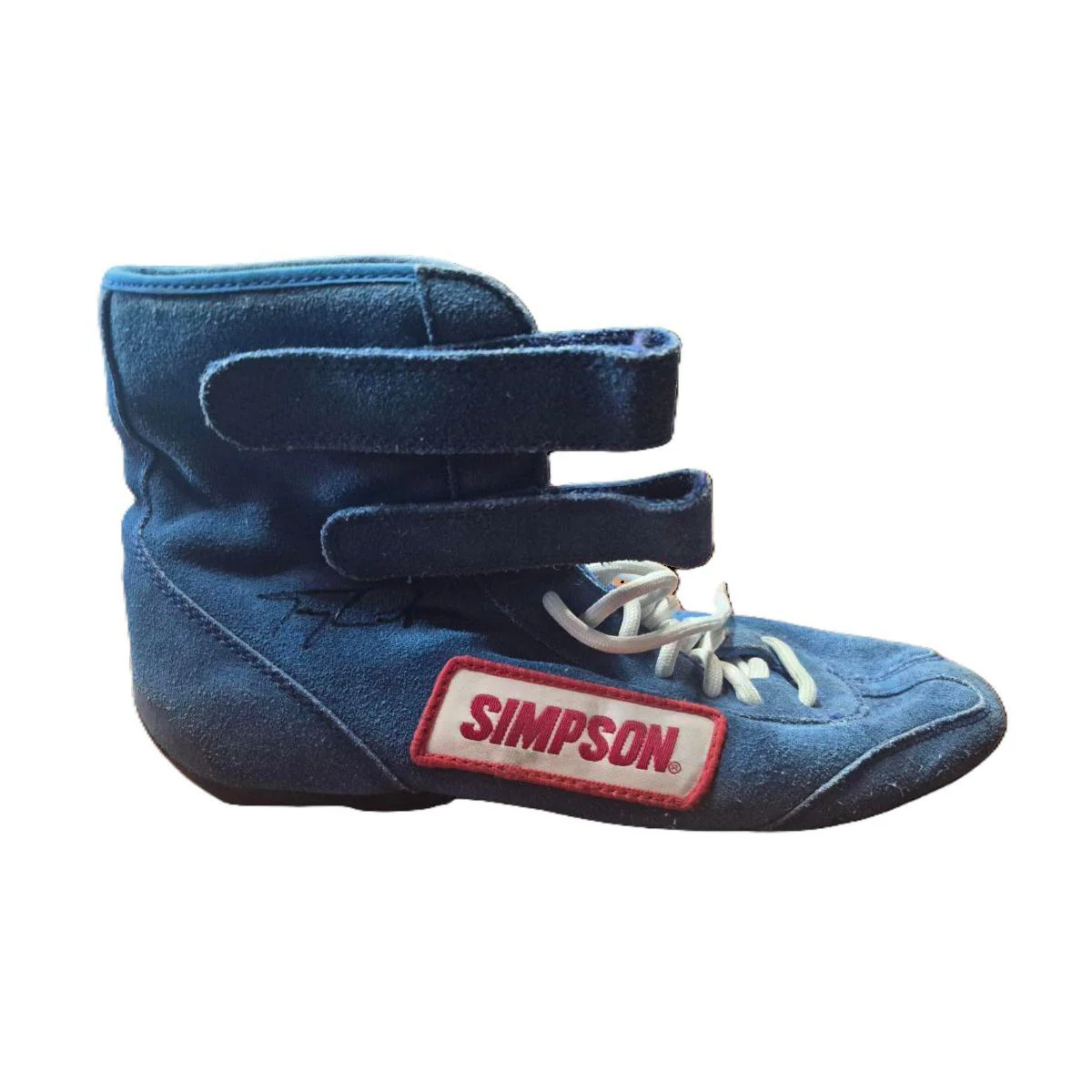 Race Used Autographed 2005 Terry Labonte Charlotte 2 Simpson Racing Booties - Image 2