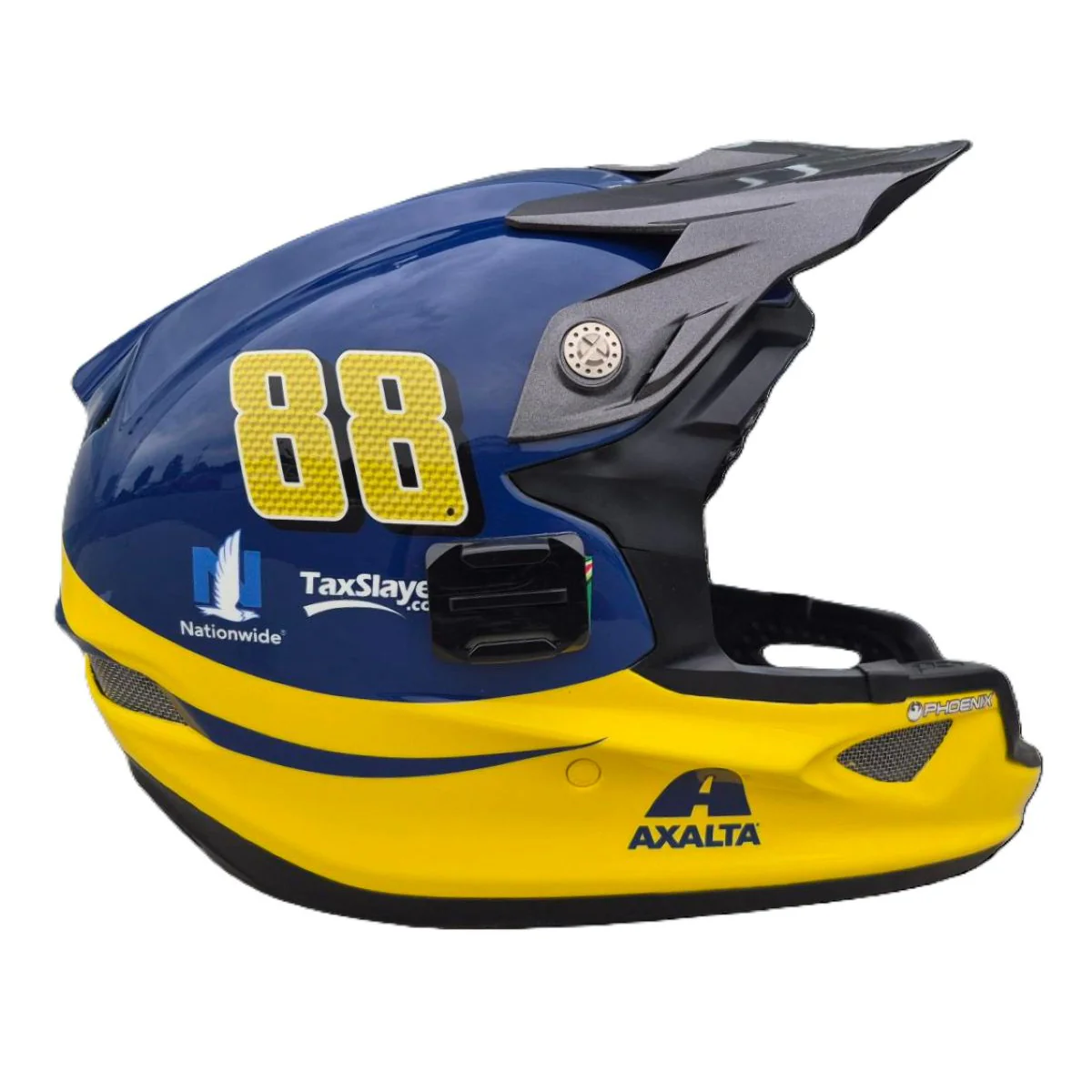 Race Used Hendrick Motorsports #88 Axalta Pit Helmet