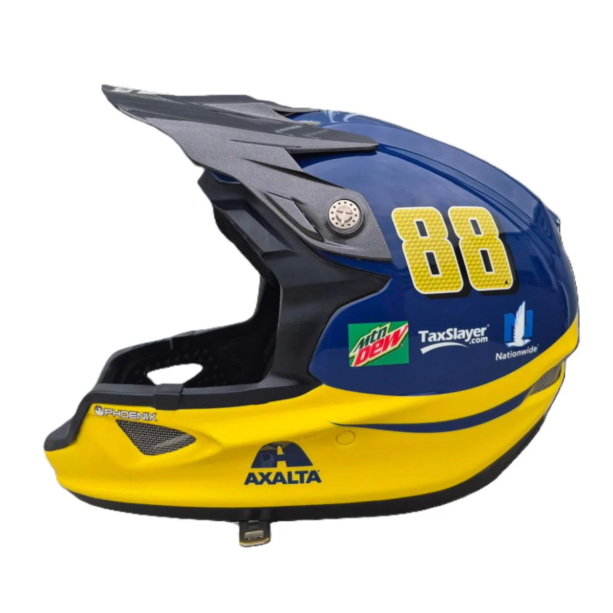 Race Used Hendrick Motorsports #88 Axalta Pit Helmet - Image 2