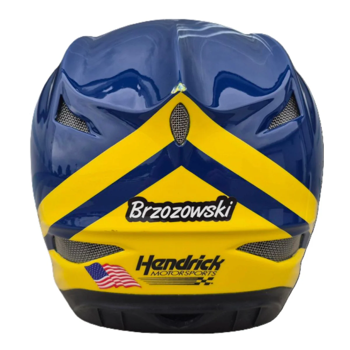 Race Used Hendrick Motorsports #88 Axalta Pit Helmet - Image 3