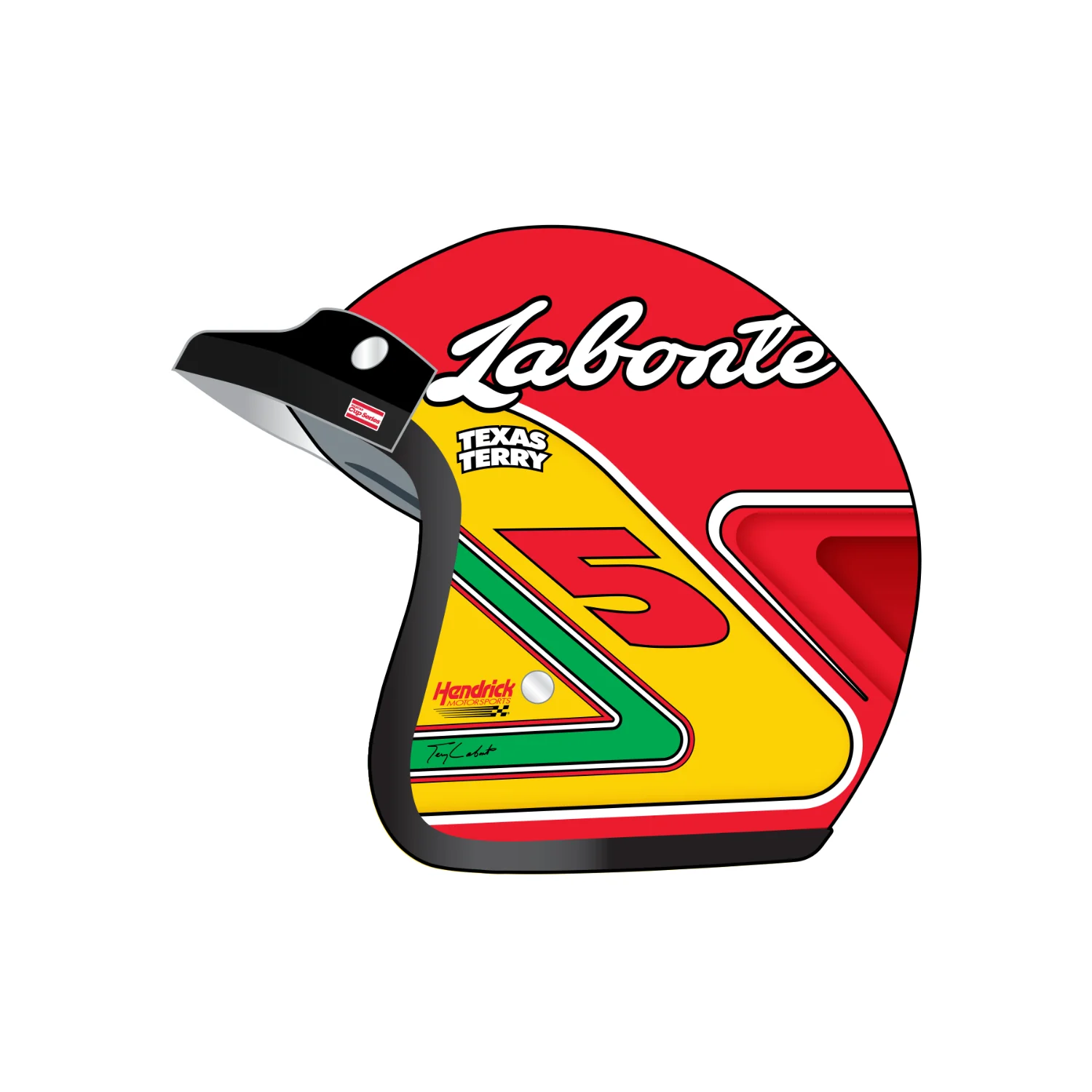 Terry Labonte #5 1:2 Miniature Replica Helmet - Image 2